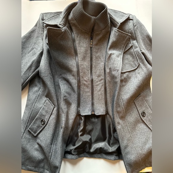 Men's Business Woolen Coat Fashion Double Collar XL - Picture 6 of 6